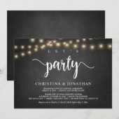 Laten we vieren dat Rustic Wedding Elopement Party Kaart (Voorkant / Achterkant)