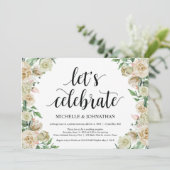 Laten we vieren, Elopement Reception Invitation Kaart (Staand voorkant)