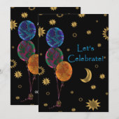 Laten we vieren - feestelijke uitnodigingen (Voorkant / Achterkant)