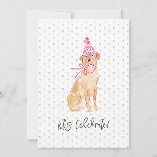 Laten we vieren! Golden Labrador Pet ballonnen (Voorkant)