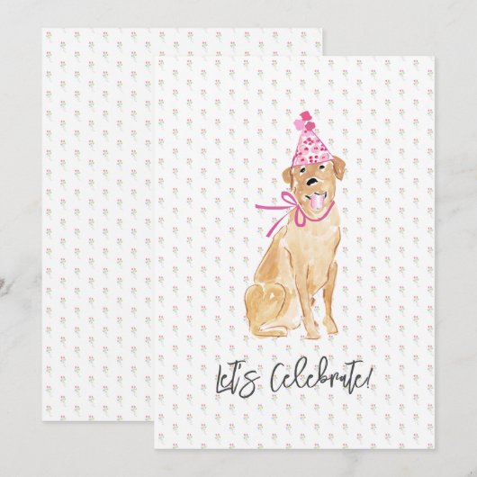 Laten we vieren! Golden Labrador Pet ballonnen (Voorkant / Achterkant)