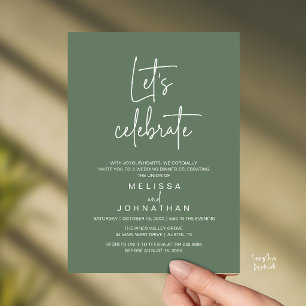 Laten we vieren, Huwelijksvlucht Receptie Kaart