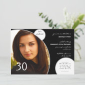 Laten we vieren in de zwarte en witte foto van Bir Kaart (Staand voorkant)