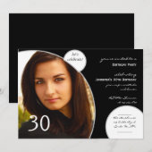 Laten we vieren in de zwarte en witte foto van Bir Kaart (Voorkant / Achterkant)