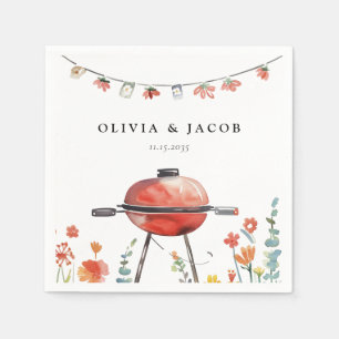 Laten we vieren met BBQ Couples Douche Servet