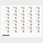 Laten we vieren met BBQ Couples Douche Vierkante Sticker (Vel)