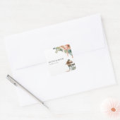 Laten we vieren met BBQ Couples Douche Vierkante Sticker (Envelop)