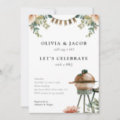 Laten we vieren met BBQ-koppels Douche uitnodiging (Voorkant)