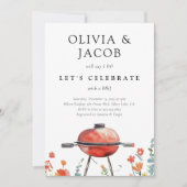 Laten we vieren met BBQ-koppels Douche uitnodiging (Voorkant)