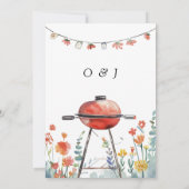 Laten we vieren met BBQ-koppels Douche uitnodiging (Achterkant)