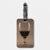 Laten we vieren met een glas wijn bagagelabel (Achterkant verticaal)