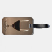 Laten we vieren met een glas wijn bagagelabel (Achterkant horizontaal)