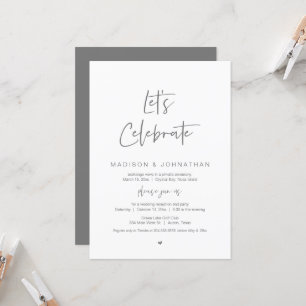 Laten we vieren, Navy Blue, Wedding Elopement Part Kaart