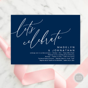 Laten we vieren, Romantisch trouwfeest elopement f Kaart