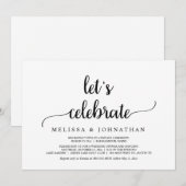 Laten we vieren, Rustieke trouw-elopement-feest Kaart (Voorkant / Achterkant)