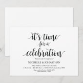 Laten we vieren, verlovingsfeest nodigt uit kaart (Voorkant / Achterkant)