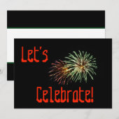 Laten we vieren: vuurwerk kaart (Voorkant / Achterkant)