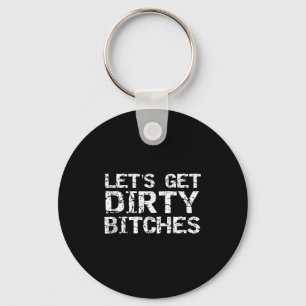 Laten we vies worden Es grappige citaat feest tank Sleutelhanger