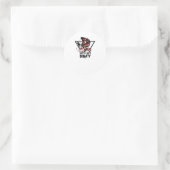 Laten we vies worden ronde sticker (Tas)