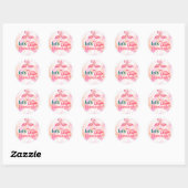 Laten we vliegen met Flamingo Birds Ronde Sticker (Vel)