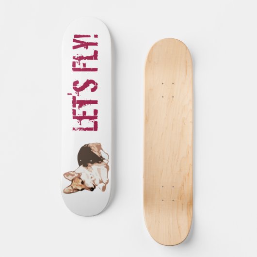 Laten we vliegen! persoonlijk skateboard (Voorkant)