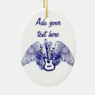 Laten we vliegen, Rock N Roll_ Keramisch Ornament
