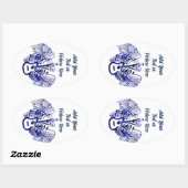 Laten we vliegen, Rock N Roll_ Ovale Sticker (Vel)