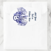 Laten we vliegen, Rock N Roll_ Ovale Sticker (Tas)