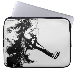 Laten we vliegen! - Ziplining Run Laptop Sleeve
