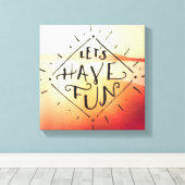 Laten we vlinder hebben canvas afdruk (Insitu (Houten vloer))