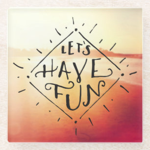 Laten we vlinder hebben glazen onderzetter