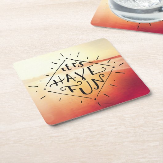 Laten we vlinder hebben kartonnen onderzetters (Schuin)