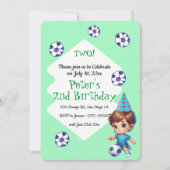 Laten we Voetbal Verjaardagsfeestje spelen Kaart (Voorkant)