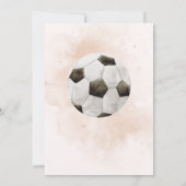 Laten we voetbal verjaardagsuitnodiging aftrappen kaart (Achterkant)