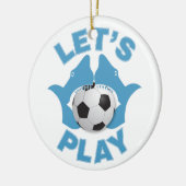 Laten we voetballen keramisch ornament (Links)