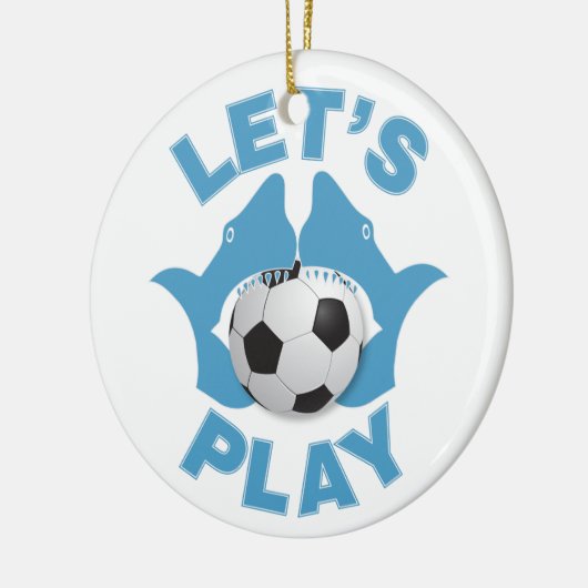 Laten we voetballen keramisch ornament (Links)