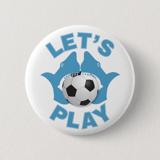 Laten we voetballen ronde button 5,7 cm (Voorkant)
