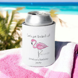 Laten we vol met roze flamingo's gaan Persoonlijk Blikjeskoeler