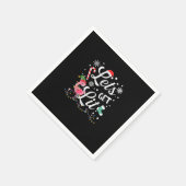 Laten we volwassen flamingo kerstmis grappig aanst servet (Hoek)