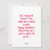 Laten we voor altijd Schattigee Luiaard Valentijn' Feestdagenkaart (Achterkant)