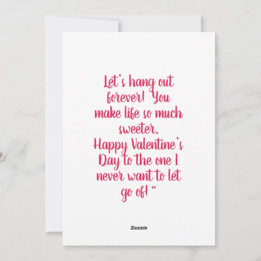 Laten we voor altijd Schattigee Luiaard Valentijn' Feestdagenkaart (Achterkant)