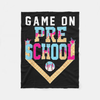 Laten we Voorschoolse Baseball Terug naar School J Fleece Deken