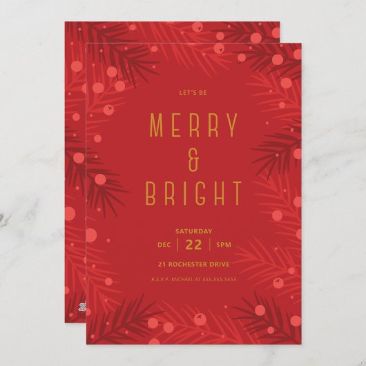 Laten we vriendelijk en helder zijn | Uitnodiging  (Voorkant / Achterkant)