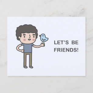 Laten we vrienden zijn! briefkaart