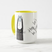 Laten we vrienden zijn, kattenliefde, kat en muis  mok (Voorkant links)