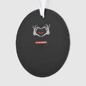 Laten we vrienden zijn! Klassiek skelet handen har Ornament (voorkant)