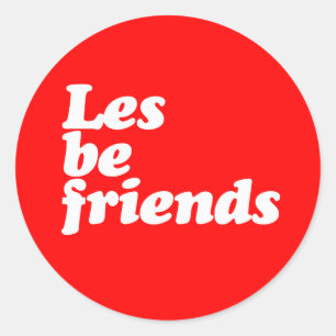 Laten we vrienden zijn ronde sticker