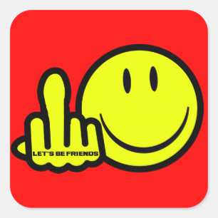 Laten we vrienden zijn vierkante sticker