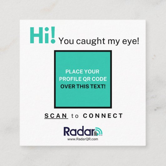 Laten we vrienden zijn vierkante visitekaartje (Achterkant)