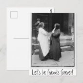 Laten we vrienden zijn voor altijd Briefkaart (Voorkant / Achterkant)